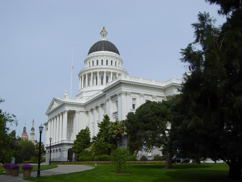 California State Capitol building in Sacramento, exterior view