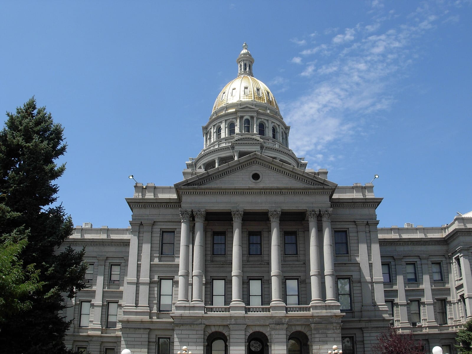 The Colorado State Capitol with its gold dome in Denver