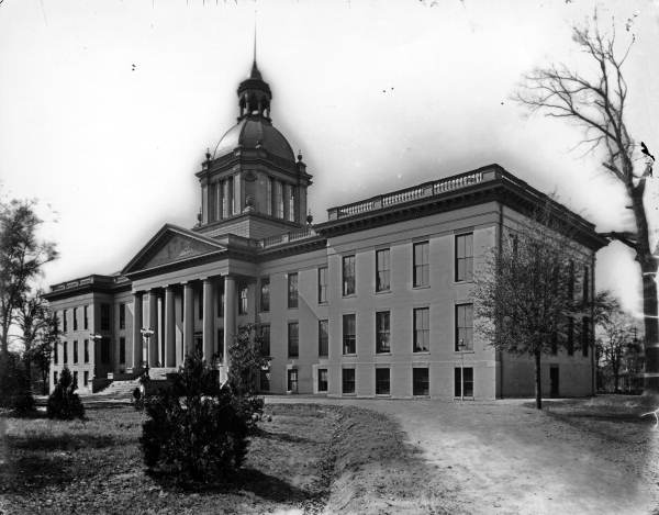 Historical view of the Florida State Capitol building in Tallahassee
