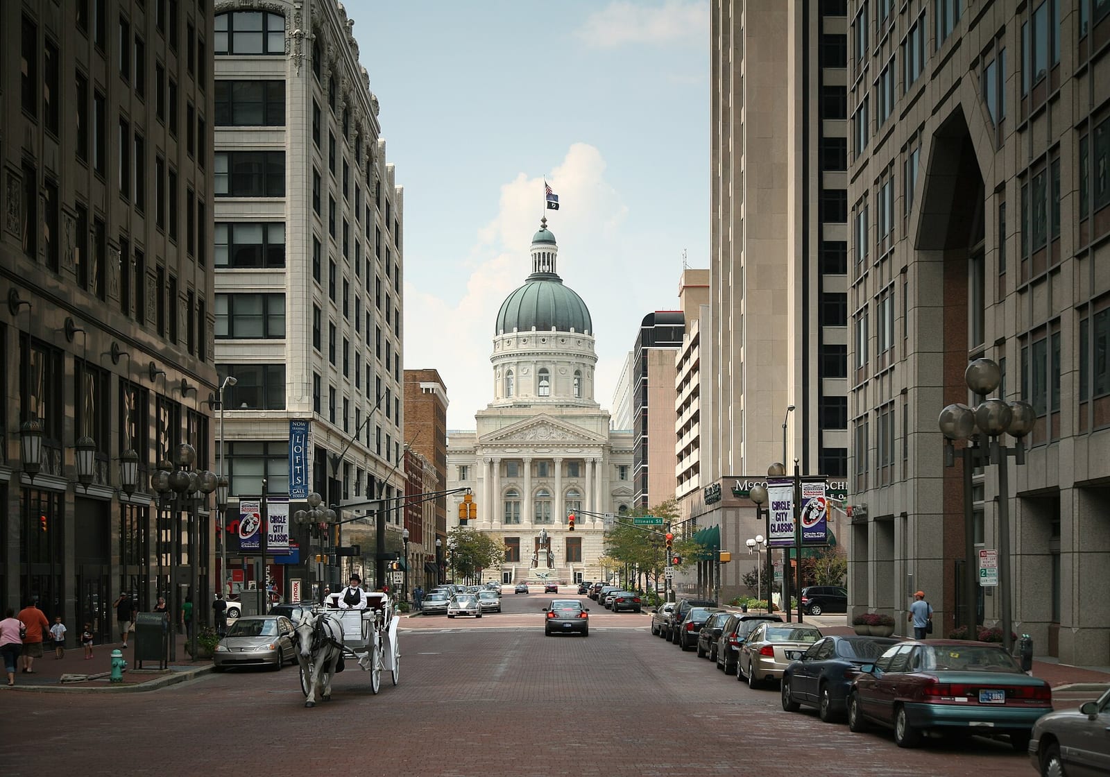 The Indiana Statehouse in Indianapolis