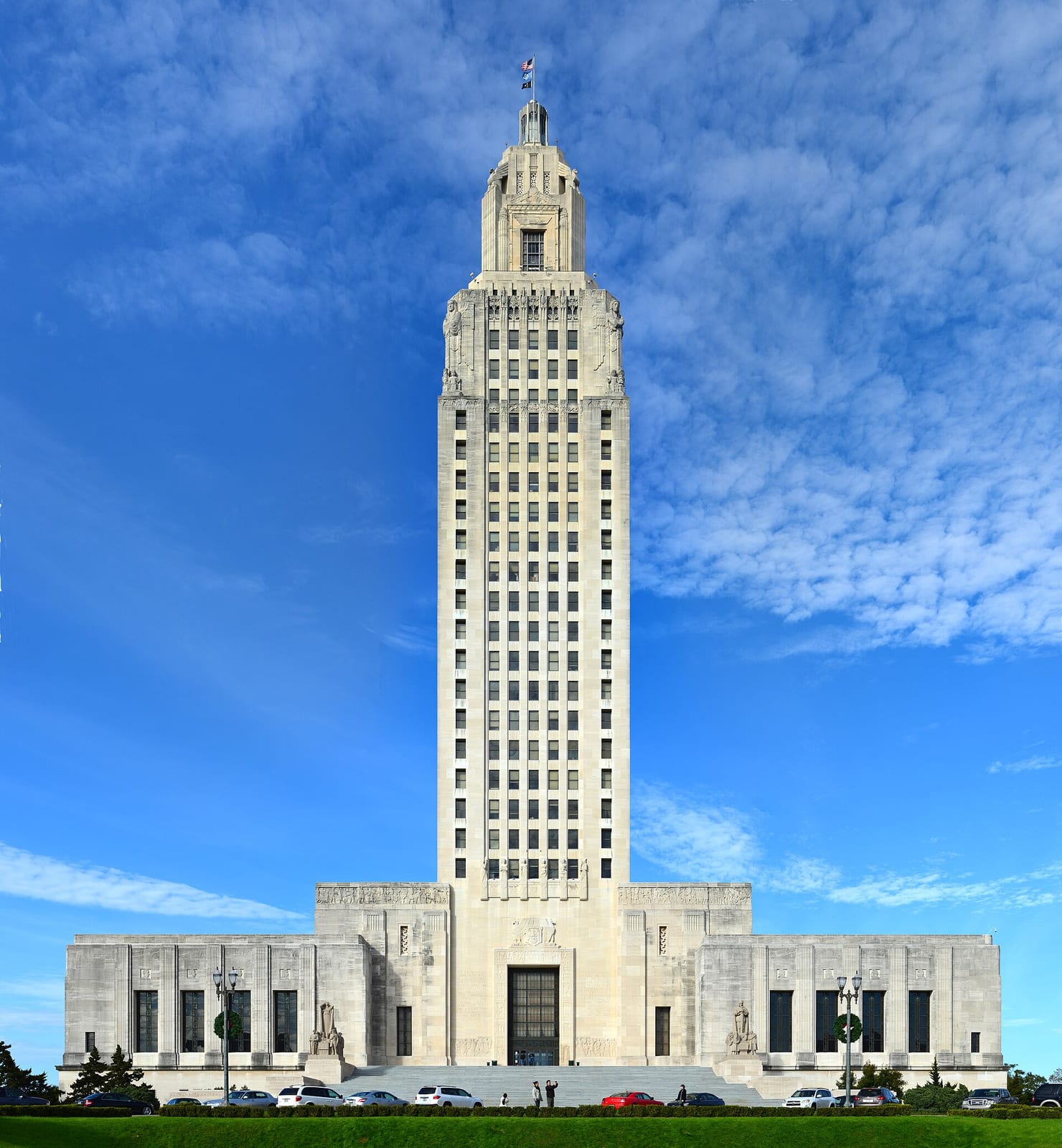 The Louisiana State Capitol tower in Baton Rouge